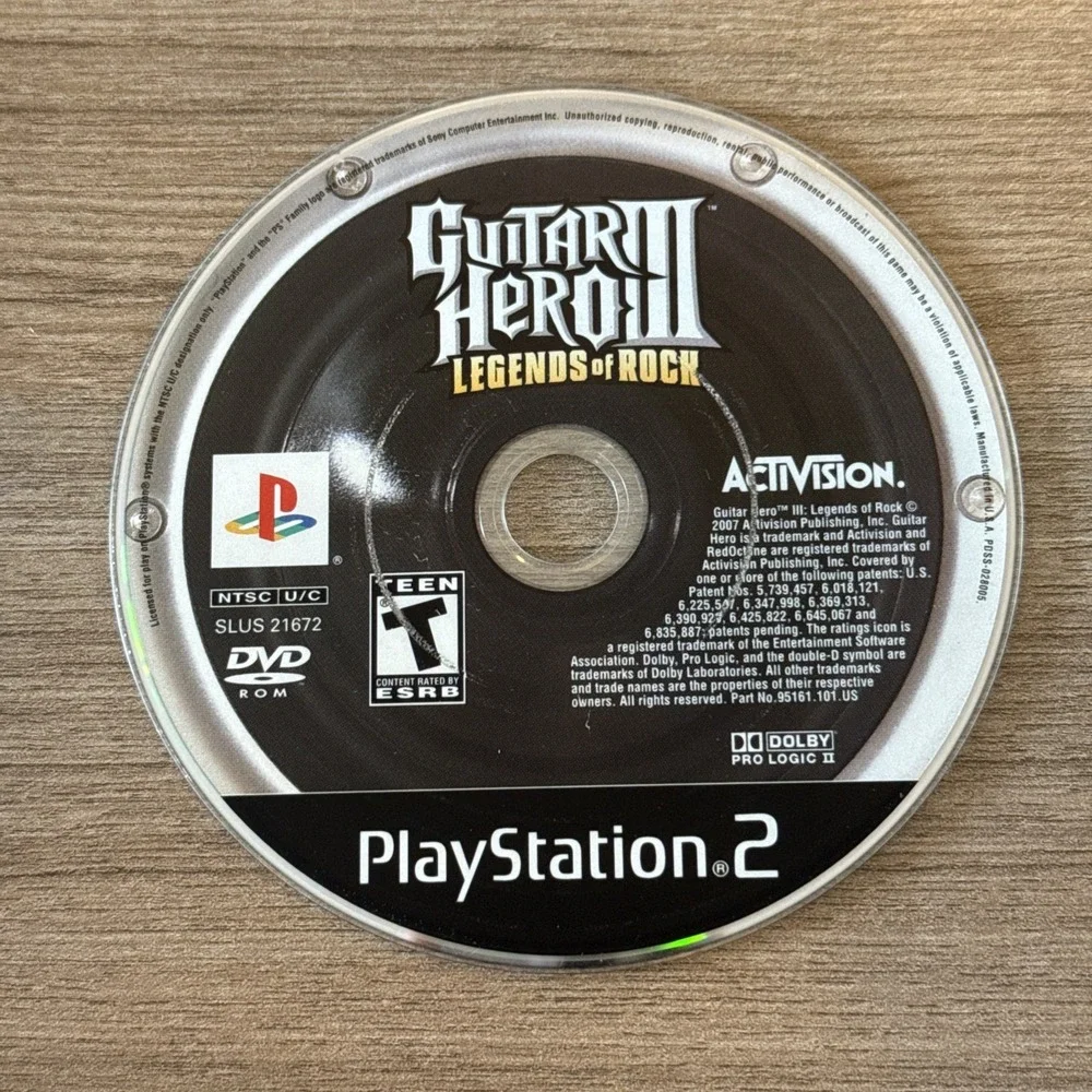 Guitar Hero 3‎ III Legends Of Rock Sony PlayStation 2 - PS2 DISC ONLY Tested